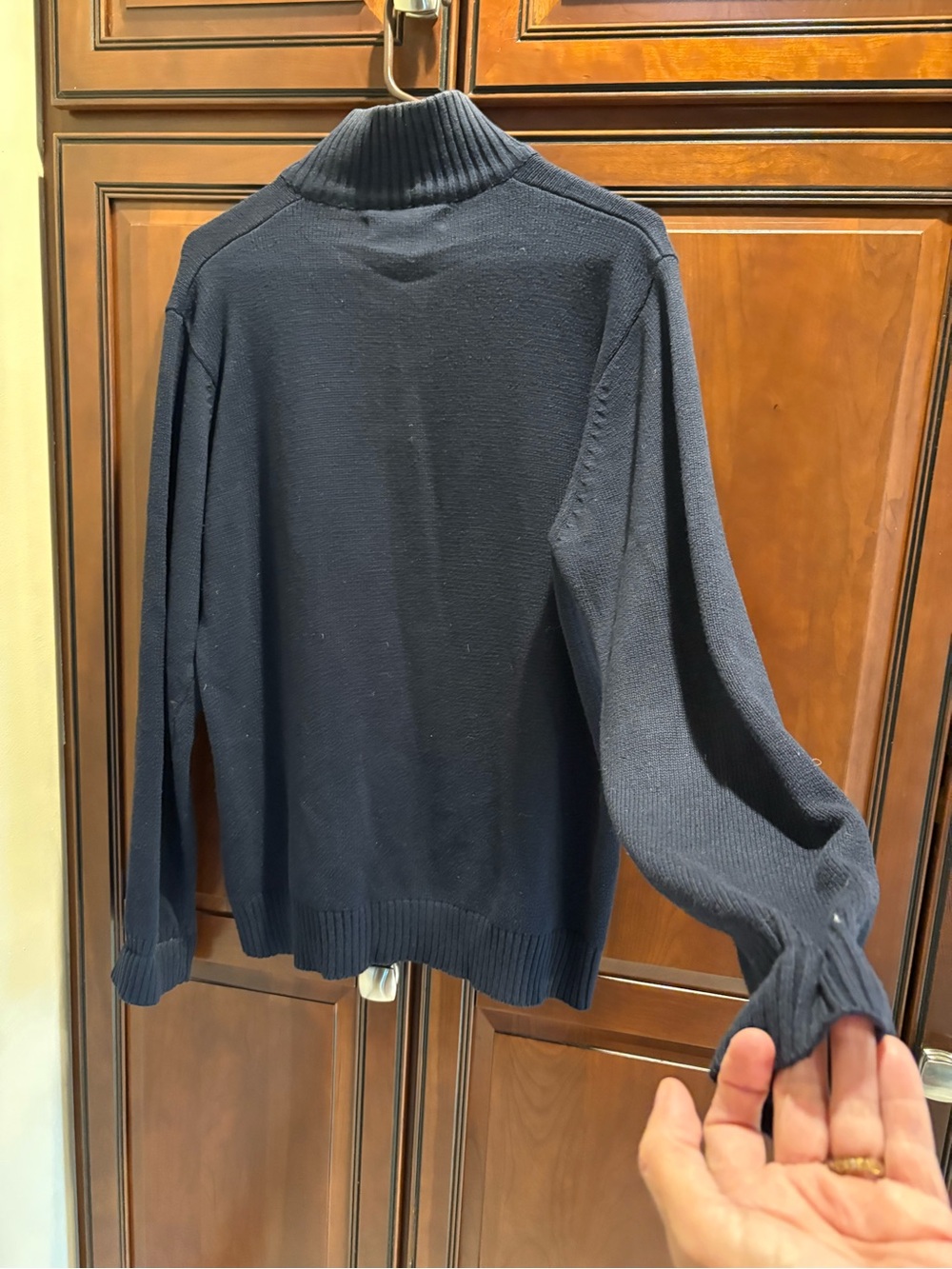 U.S. Polo ASSN Men's Knit Quarter‎ Zip Dark Navy - S - Picture 6 of 7
